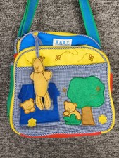 Vintage Baby Connection Diaper Bag Teddy Bear Applique Colorblock Nursery Tote