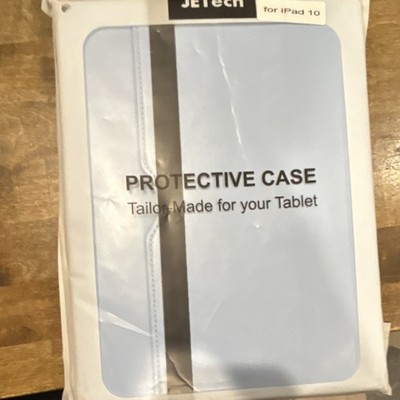 JETech Protective Case for iPad 10 Synthetic Leather Light Blue