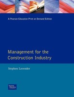 Stephen D. Lavender | Management For The Construction Industry | Taschenbuch