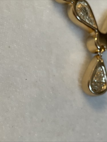 Collar Vintage Christian Dior Firmado Cristal Transparente Gota Tono Dorado - Imagen 16 de 16