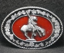 XA13143 NOS VINTAGE 1985 END OF THE TRAIL NATIVE AMERICAN INDIAN BELT BUCKLE