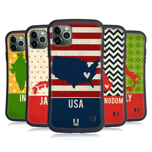 HEAD CASE DESIGNS PRINTED COUNTRY MAPS HYBRID CASE FOR APPLE iPHONES PHONES - Picture 1 of 15