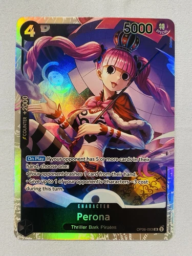 One Piece Card Game Perona OP06-093 SR Super Rare Alt Art Wings Of The Captain