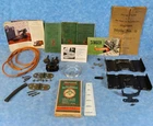Vtg. Singer Case Hinges, Hinge Pins , Foot Holders, Oil Can Holder, Belt+ Lot