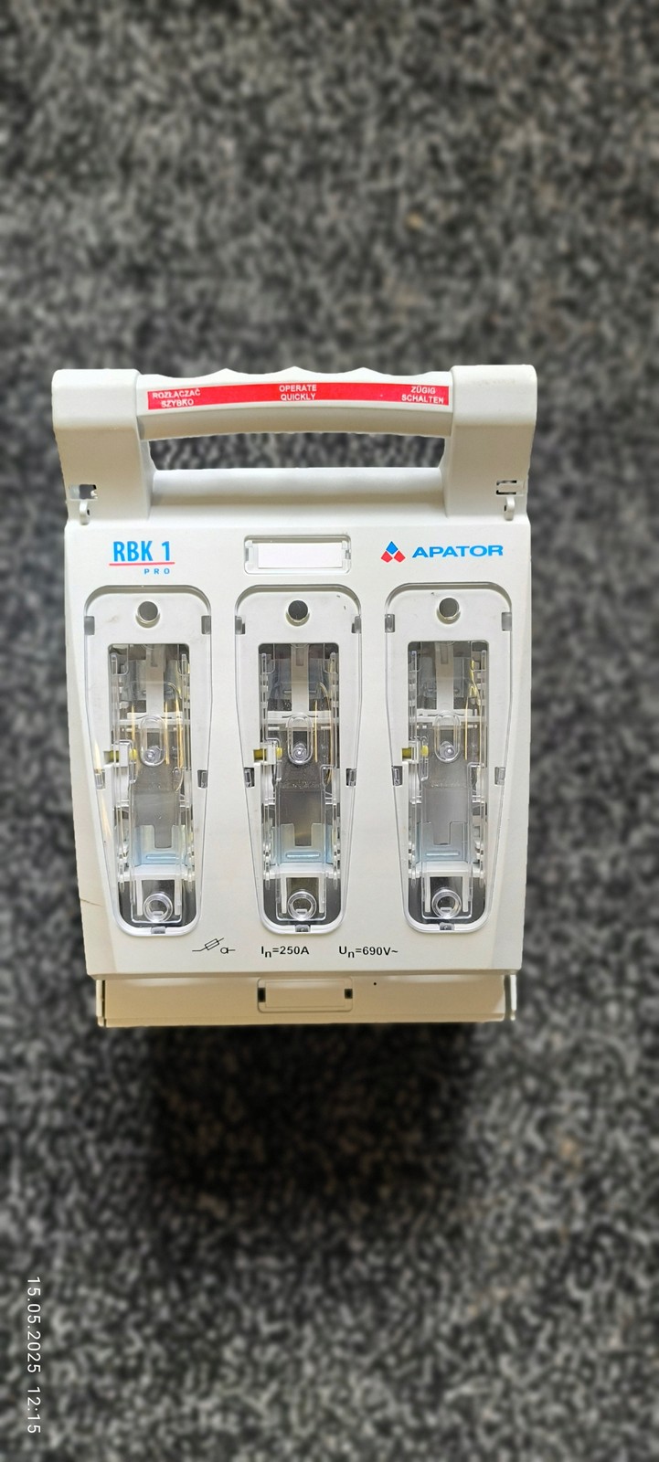 Apator Switch 63-811750-101 RBK-1 Pro-SD-V 60 250A