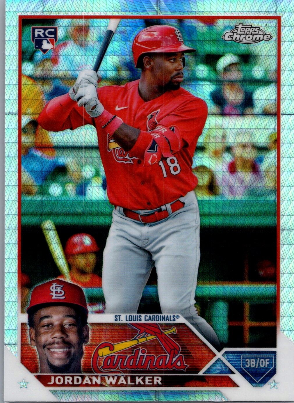 2023 Topps Chrome - Jordan Walker #209 PRISM REFRACTOR (RC) Cardinals