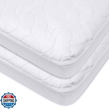American Baby Company 2 Pack Waterproof Fitted Crib Mattress Protector 52" x ...