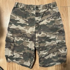 Carhartt Youth Boys Size 16 Camo Camouflage Cargo Shorts Adjustable Waist