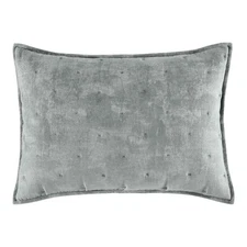Hudson Park Textured Chenille Quilted STANDARD Sham GRAY - New