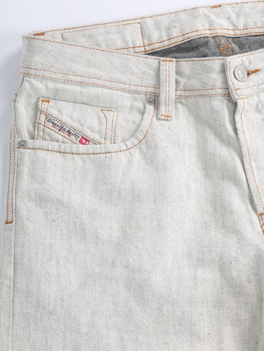 Diesel - Men's Regular Straight Fit Jeans Extra Long Cream White - BRANDED - Picture 4 of 5