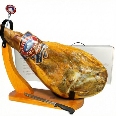 Altos de Iberia Serrano Ham Spain  With Ham Stand and Knife  Min Weight 14lb ...