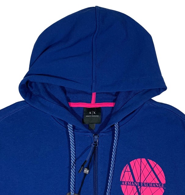 armani exchange blue hoodie
