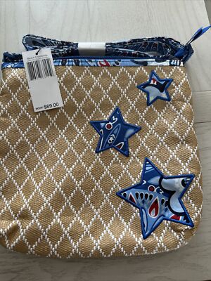 Vera Bradley Beach Crossbody Bag Fireworks Medallion Patriotic Stars Purse NWT
