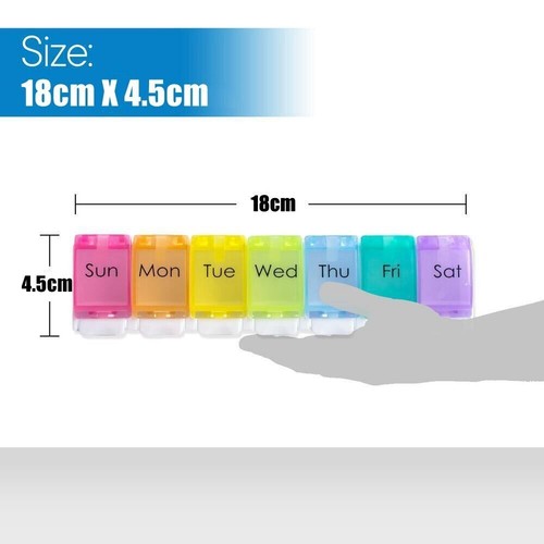 7 Day Weekly Pill Box Medicine Tablet Organizer Dispenser Container Large Case - Picture 9 of 12
