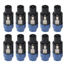 10Pcs Waterproof 4-pole Audio Video Speakon Plug Cable Connectors NL4FC NL4FX