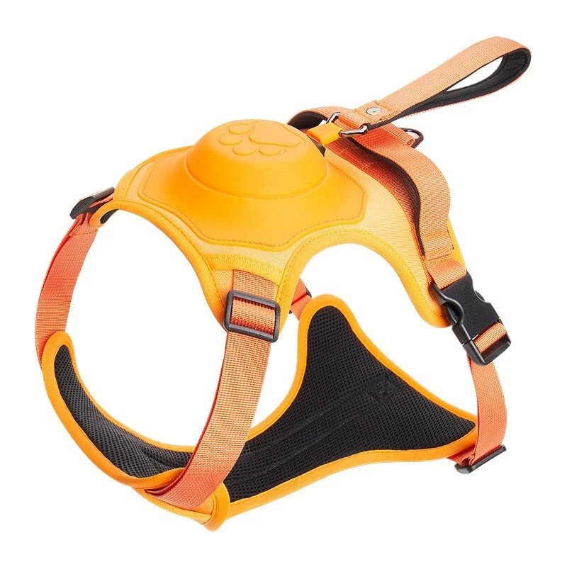 Dog Harness with Leash, Dog Leash with automatic Adjustable and Back Extension