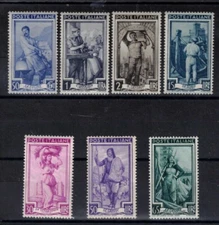 s52881 ITALY MNH 1955 Italy Work Stars 7v