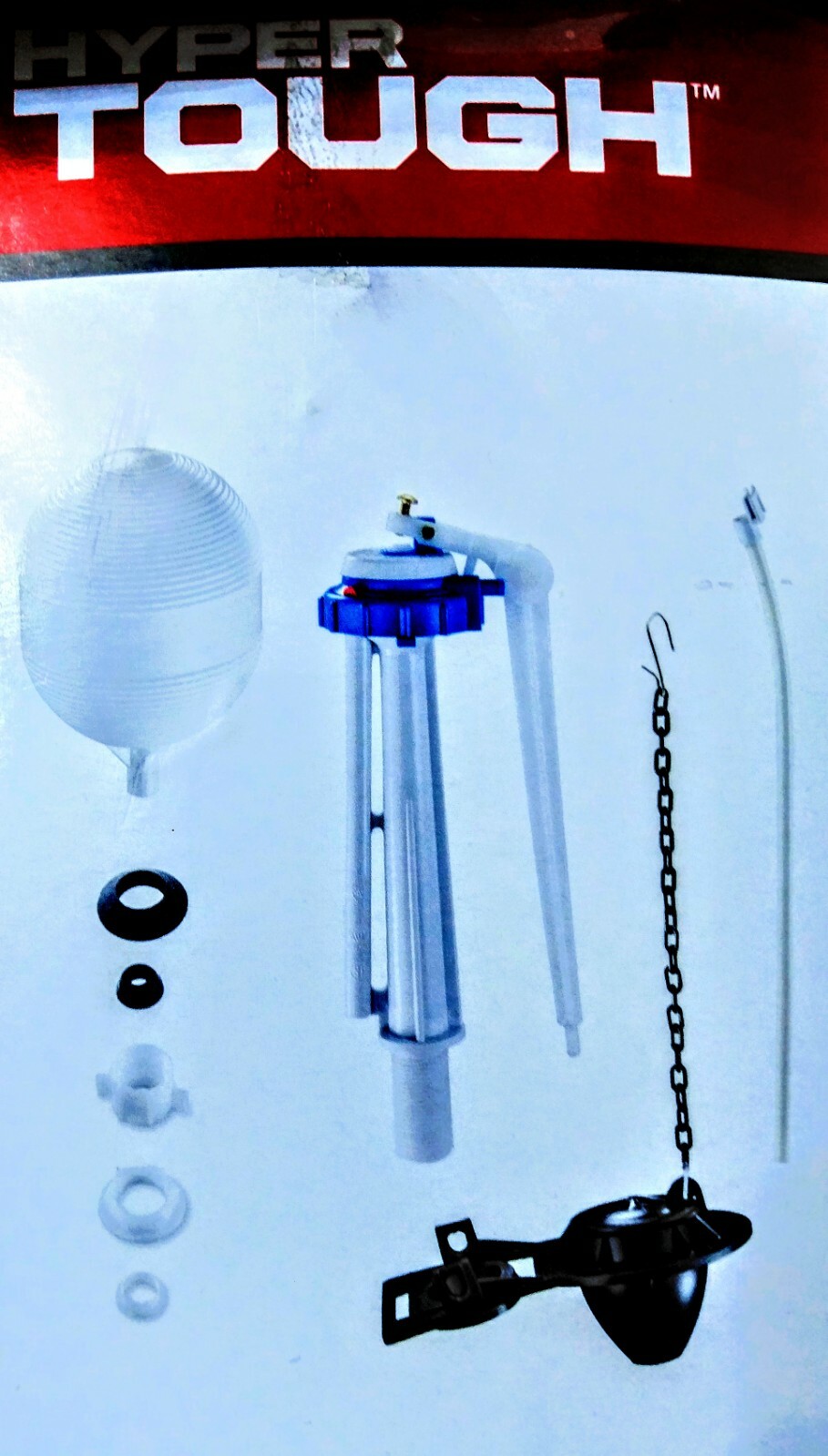 Hyper Tough Fill Valve and Flapper Kit M48E,easy install, adjustable anti-siphon