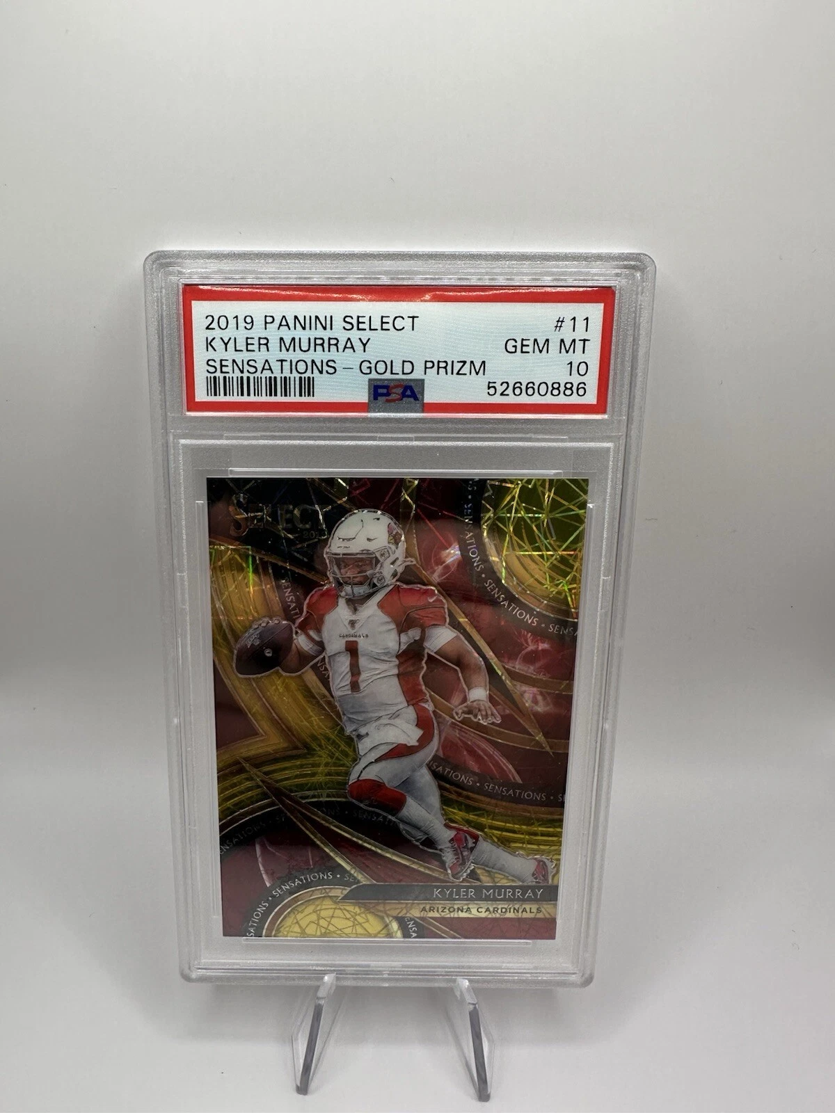 Kyler Murray Panini Select Sensations #11 Gold Prizm