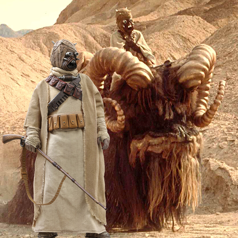 1/6 Bantha Backdrop 15”x15”- Ideal For 1/6 Tusken Raider MMS