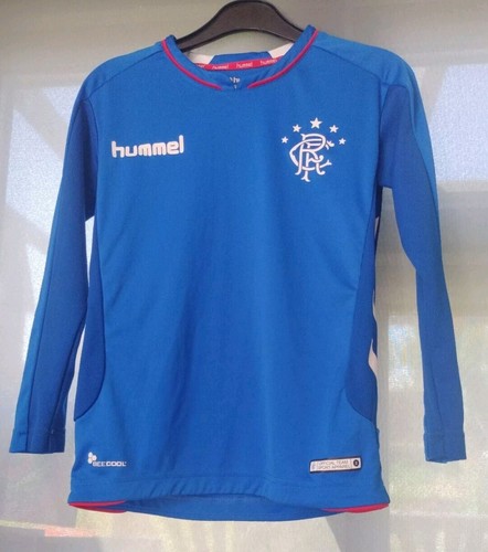 Rangers Hummel Heimshirt Langarm 2018/2019 blau Kinder Größe 8 Jahre