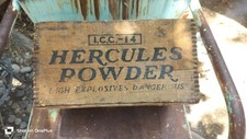 WOOD FINGER JOINTED HERCULES EXPLOSIVES POWDER BOX