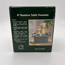 New In Box - 8” Bamboo Table Water Fountain - Pacific Rim