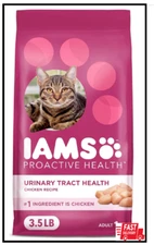 IAMS Proactive Health Adult Urinary Tract Healthy Dry Cat Food with Chicken, 3.5