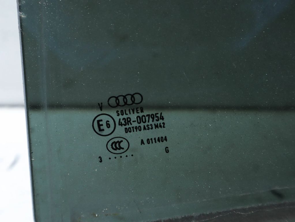 Audi A6 Allroad C7 RHD 2014 Rear Left Darkened Door Window Glass  
