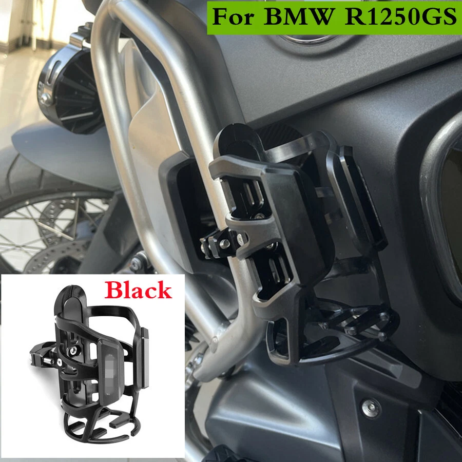 For BMW R1250GS CNC Motorbike Beverage Water Bottle Cage Drink Cup Holder Sdand