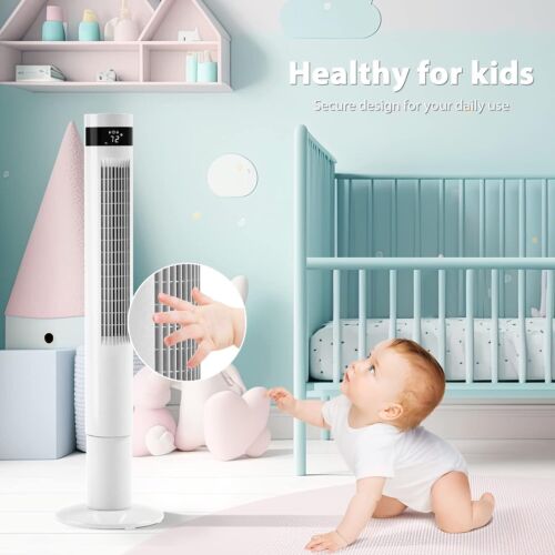 5°Oscillating Fan 43'' Portable Tower Fan 8 with Quiet Cooling 12H Timer - Picture 4 of 7