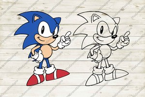 Download Sonic the Hedgehog SVG - Cuttable Cricut - Silhouette ...