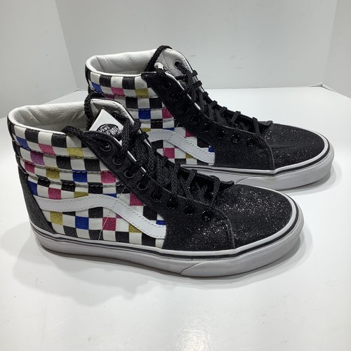 VANS Sk8 Hi Glitter checkerboard 507452 men's Sz. 6M Wmns 7.5, Eur 38  Excellent | eBay