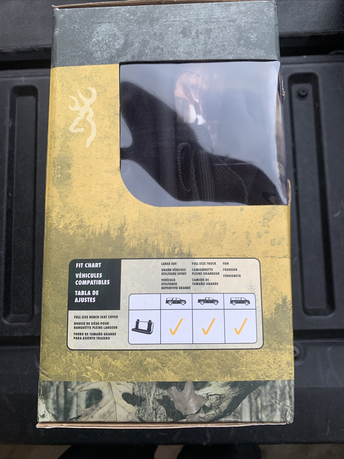 Browning Mossy Oak Car Truck Switch Back Camo Full Size Bench Seat Cover