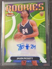 JALEN PICKETT 2023-24 Topps Finest Rookies AUTOGRAPHS #RFA-JPI DENVER NUGGETS RC