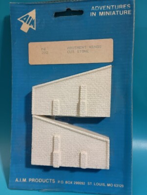 ADVENTURES IN MINIATURE AIM N SCALE ABUTMENT WINGS CUT STONE PLASTER