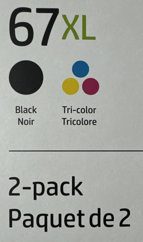 Green Project For HP 67XL Black & Tricolor Ink Set 3YP31BN 3YM57AN 3YM58AN - Image 3 of 4