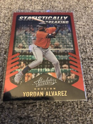 2022 PANINI ABSOLUTE YORDAN ALVAREZ STATISTICALLY SPEAKING RED /99 ASTROS
