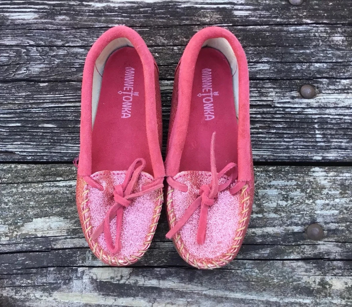 Pink glitter cheap moccasins