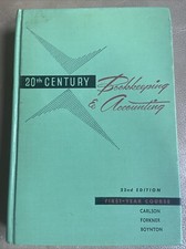 Vintage 20th Century Bookkeeping & Accounting 1st Year Course Book 1962 HC RARE