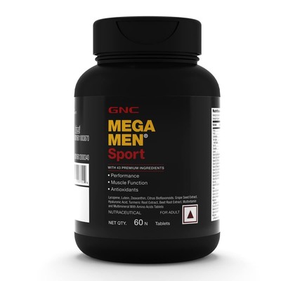 GNC Mega Men Sport Multivitamin for Men Boosts Muscle Performance, 60 Tablets