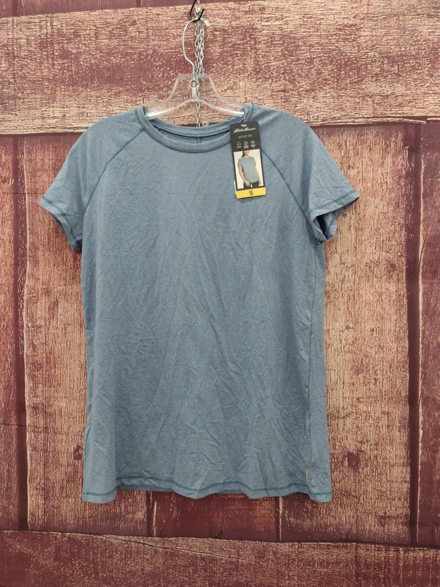 Eddie Bauer Women's Blue Short Sleeve Shirt Size Small