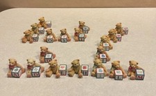Cherished Teddies Letter Block Miniature Figurines Price Per Bear