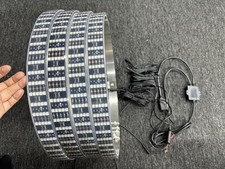 4PCS 17.5" 5Rows Addressable RGB Solid Color Chasing Wheel Rim Lights -