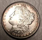 1889 morgan silver dollar No mint mark Philadelphia