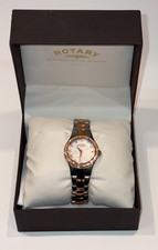 Rotary LB03501/07 Ladies Rose Gold Silver Two Tone Stainless Bracelet Watch