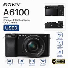 Sony Alpha a6100 24.2MP Mirrorless SLR Digital Camera W/ 16-50mm Lens English