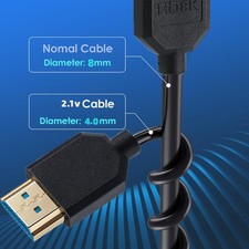 2.1 HDTV-compatible Video Cable 48Gbps Fast Speed 8K 60Hz Wire For HDTVs Tablets