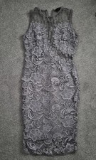 ax Paris grey lace dress size 12