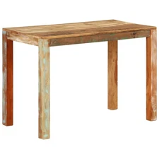  Dining Table Colorful Reclaimed wood 43.3 x 21.7 in Nice Design